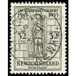 newfoundland stamp 225ii gilbert statue at truro 32 1933 U VF 003