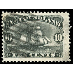 newfoundland stamp 59i schooner 10 1887 U F 004