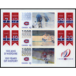 canada stamp 2340 montreal canadiens 100th anniversary 9 2009