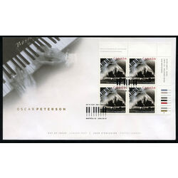 canada stamp 2118 oscar peterson 1925 2007 and keyboard 50 2005 FDC UR