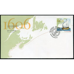 canada stamp 2155 champlain surveys the east coast 51 2006 FDC