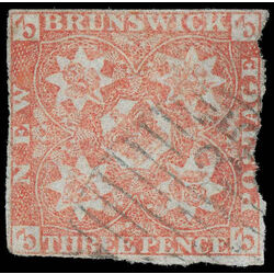 new brunswick stamp 1 pence issue 3d 1851 U VG 013