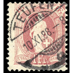 switzerland stamp 87b helvetia numeral 1901 U 002
