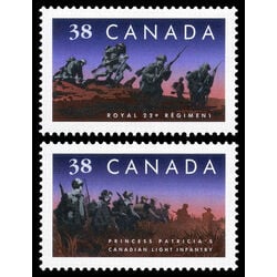 canada stamp 1249 50 canadian infantry regiments 1989