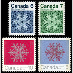 canada stamp 554p 7p christmas snowflakes 1971