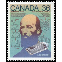 canada stamp 1136 c fenerty newsprint pulp 1838 36 1987