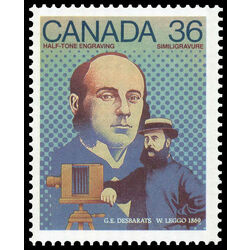 canada stamp 1137 g e desbarats w leggo half tone engraving 1869 36 1987