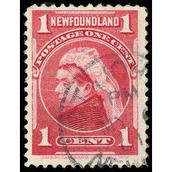 newfoundland stamp 79i queen victoria 1 1897 U F 001