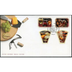 canada stamp 2168 71 fdc canadian wine and cheese 51 2006