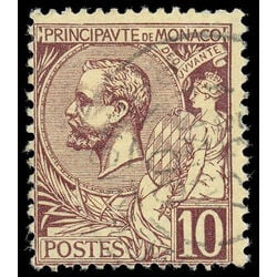 monaco stamp 15 prince albert i 10 1891
