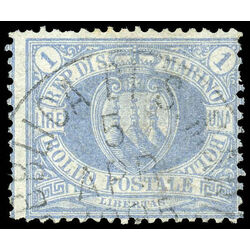 san marino stamp 22 coat of arms 1895