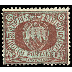 san marino stamp 24 coat of arms 1894