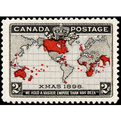 canada stamp 85i christmas map of british empire 2 1898 M XFNH 015