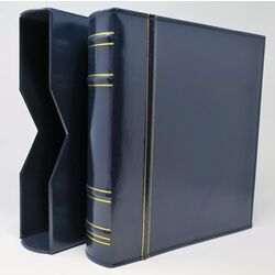 used blue binder with slipcase