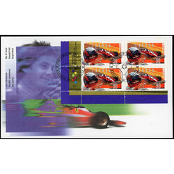 canada stamp 1648 close up of villeneuve with ferrari t 3 in background 90 1997 FDC LL