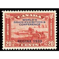 canada stamp 203i harvesting wheat overprint 20 1933 M VF 008
