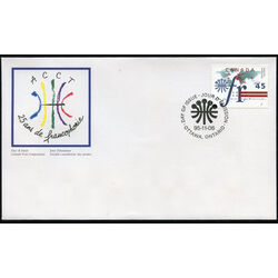canada stamp 1589 la francophonie 45 1995 FDC