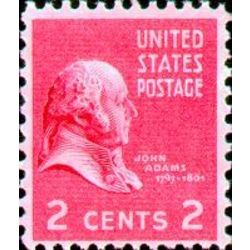 us stamp postage issues 806 john adams 2 1938