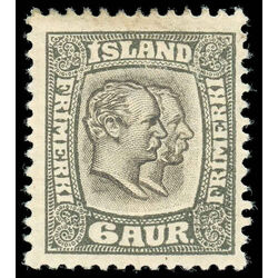 iceland stamp 75 kings christian ix and frederik viii 1907