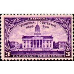 us stamp postage issues 838 old capitol iowa city 3 1938