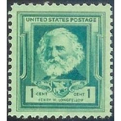 us stamp postage issues 864 henry w longfellow 1 1940