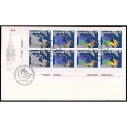 canada stamp 893a block canada day 1981 FDC LL