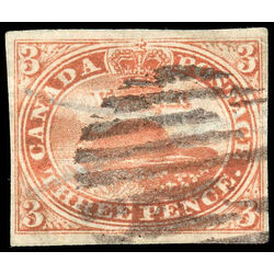 canada stamp 4 beaver 3d 1852 U VF 106