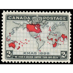 canada stamp 85i christmas map of british empire 2 1898 M F VF 017