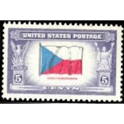 us stamp postage issues 910 flag of czechoslovakia 5 1943