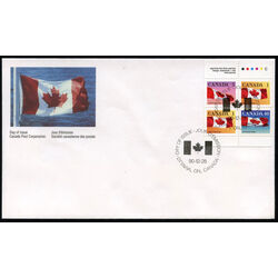 canada stamp 1190a canada flag 1990 FDC