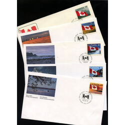 collection of 5 canada first day covers definitives quick sticks scott 1191 3 1388 9