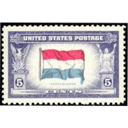 us stamp postage issues 913 flag of nertherlands 5 1943