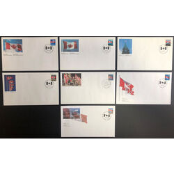 collection of 7 canada first day covers definitives flags of canada