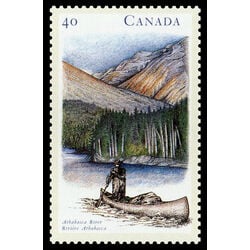 canada stamp 1322 athabasca river ab 40 1991