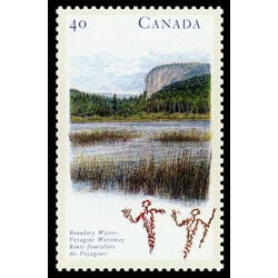 canada stamp 1323 boundary waters voyageur waterway on 40 1991