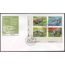 canada stamp 1498a prehistoric life in canada 3 1993 FDC LL