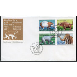 canada stamp 1532a prehistoric life in canada 4 1994 FDC