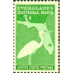 us stamp postage issues 952 great white heron florida map 3 1947