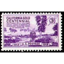 us stamp postage issues 954 centennial of gold rush 3 1948