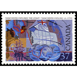 canada stamp 1200 george vancouver 37 1988