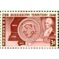 us stamp postage issues 955 mississippi territory 3 1948