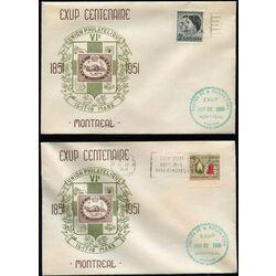 collection of 2 old canada covers of exup philatelic union held in montreal sept 21 1958