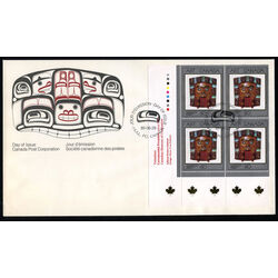 canada stamp 1241 ceremonial frontlet 50 1989 FDC LL