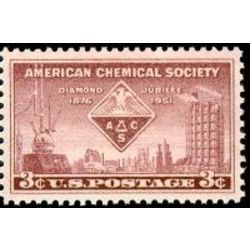 us stamp 1002 american chemical society 3 1951