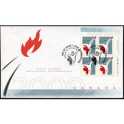 canada stamp 1835 canada millennium partnership program logo 46 2000 FDC UR