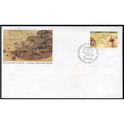 canada stamp 1406 exploration cartier 48 1992 FDC