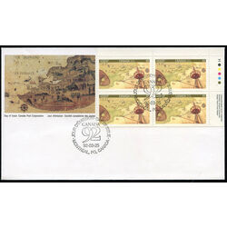 canada stamp 1406 exploration cartier 48 1992 FDC UR