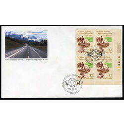 canada stamp 1413 map and vehicle 42 1992 FDC LR