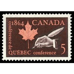 canada stamp 432 quil and maple leaf 5 1964