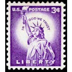 us stamp postage issues 1035 statue of liberty 3 1954